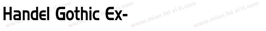 Handel Gothic Ex字体转换